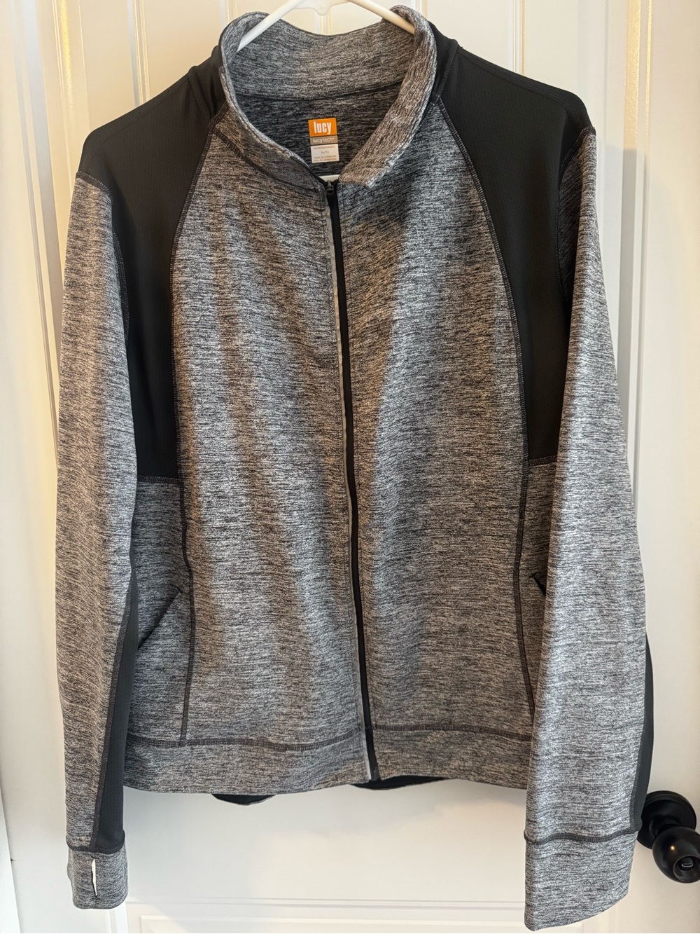 Lucy LucyTech Women’s XL Gray Black Full Zip Athletic Jacket